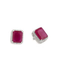 Manik Zircon Stud Earrings