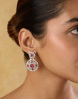 Ruby Zircon Statement Danglers