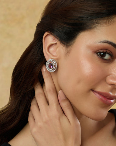 Neelam Zircon Stud Earrings