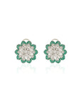 Emerald Zirconia Stud Earrings