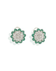 Emerald Zirconia Stud Earrings