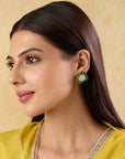 Kundan Polki Chaukor Stud Earrings