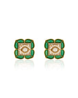 Kundan Polki Chaukor Stud Earrings