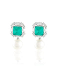 Pearl Emerald Zirconia Studs