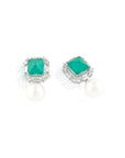 Pearl Emerald Zirconia Studs