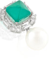 Pearl Emerald Zirconia Studs