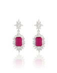 Manik Zircon Cocktail Earrings