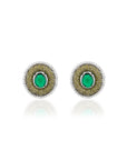 Emerald Zirconia Statement Studs