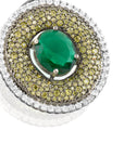 Emerald Zirconia Statement Studs