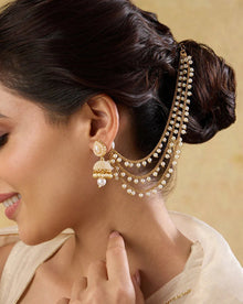 Temple Pearl Ear Chains