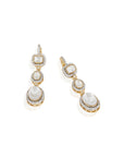 Kundan Polki Geometric Dangler Earrings