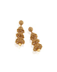 Temple Three-Tiered Jhumka Earrings