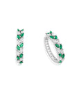 Emerald Zircon Hoops