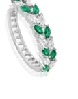 Emerald Zircon Hoops