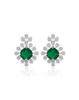 Emerald Zirconia Dangler Earrings