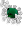 Emerald Zirconia Dangler Earrings