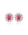 Ruby Zirconia Stud Earrings