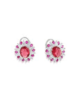 Ruby Zirconia Stud Earrings