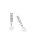 Pearl Zirconia Drop Earrings