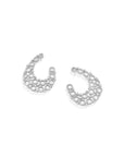 Zirconia Front Back Earrings