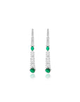 Emerald Zircon Danglers