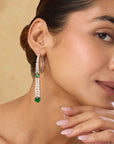 Emerald Zircon Danglers