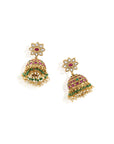 Gold Temple Mini Pearl Jhumkas