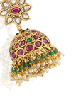 Gold Temple Mini Pearl Jhumkas