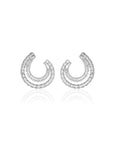 Zircon Front Back Earrings