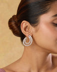 Zircon Front Back Earrings