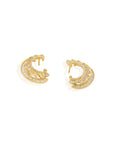 Zircon Front Back Stud Earrings