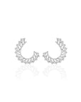 White Zirconia Half Hoops