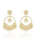 Punjabi Jadau Gold Chaandbaali Earrings