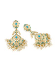 Punjabi Jadau Floral Dangler Earrings