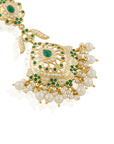 Punjabi Jadau Gold Chandelier Earrings