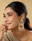 Punjabi Jadau Pearl Chaandbaali Earrings