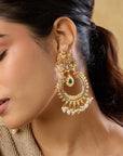 Punjabi Jadau Chaandbaali Earrings