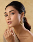 Punjabi Jadau Gold Dangler Earrings