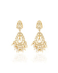 Punjabi Jadau Gold Dangler Earrings