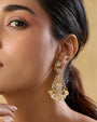 Jadau Gold Dangler Earrings