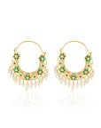 Punjabi Jadau Hoop Earrings