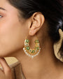 Jadau Green Gold Hoop Earrings
