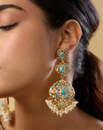 Punjabi Jadau Noor Dangler Earrings