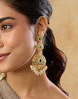 Punjabi Jadau Statement Earrings