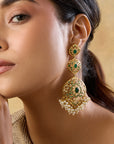 Punjabi Jadau Statement Earrings