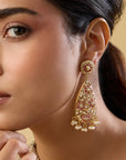 Punjabi Jadau Drop Dangler Earrings