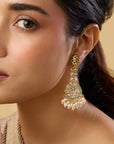 Punjabi Jadau Chandelier Earrings