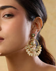 Punjabi Jadau Pankh Chaandbaali Earrings