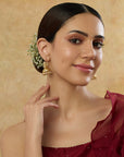 Pearl Temple Hoop Jhumkas