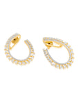 Zircon Cocktail Hoop Earrings